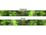 Asper (Green and Black) Abstract Boat Wrap Kit