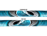 Blue Wave Abstract Boat Wrap Kit