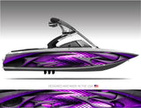 Hydroplane (Purple) Diamond Plate Metal Boat Wrap Kit