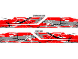 Ravage (Red) Abstract Boat Wrap Kit