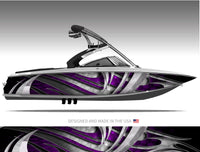 Reptile (Purple) Abstract Boat Wrap Kit