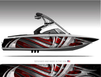Reptile (Red) Abstract Boat Wrap Kit