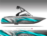 Sidewinder (Aqua) Abstract Boat Wrap Kit