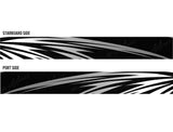 Tribal Metal Silver and Black Boat Wrap Kit