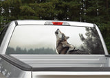 Wolf Howling V2 Mountain Scenery Rear Window Decal