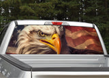 Bald Eagle V4 American Flag Rear Window Decal