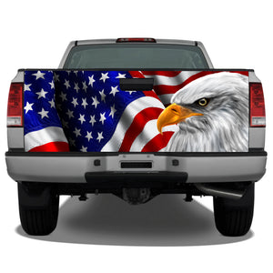 American Flag Bald Eagle #3 Tailgate Wrap
