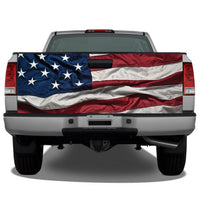 American Flag Waving #2 Tailgate Wrap
