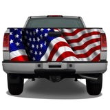 American Flag Waving #4 Tailgate Wrap