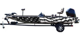 American Flag (black and white) Boat Wrap Kit