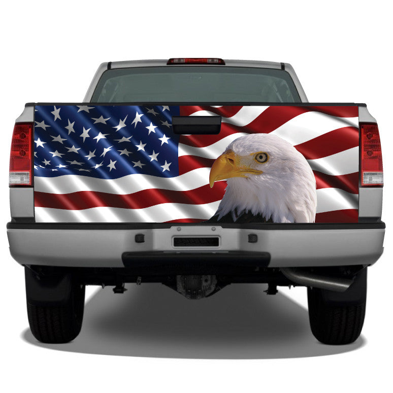 American Flag Bald Eagle #2 Tailgate Wrap