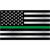 American Flag "Thin Green Line"