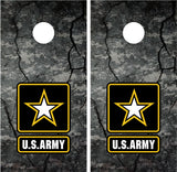 Army Cracked Rock Digital Camo Cornhole Wraps