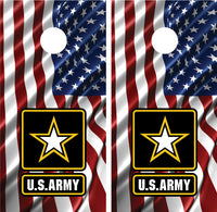 Army American Flag Cornhole Wraps