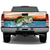 Bass Jumping Out of Water V2 Tailgate Wrap