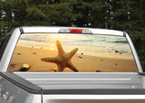 Beach Scene Starfish Rear Window Decal