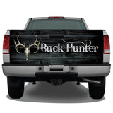 Buck Hunter Deer Skull Black Wood Tailgate Wrap
