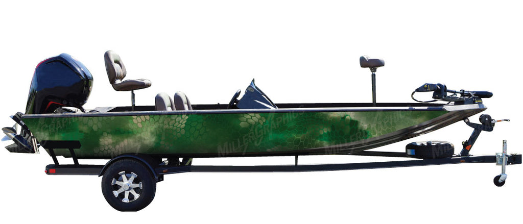 "Chameleon Forest" Camo Boat Wrap Kit