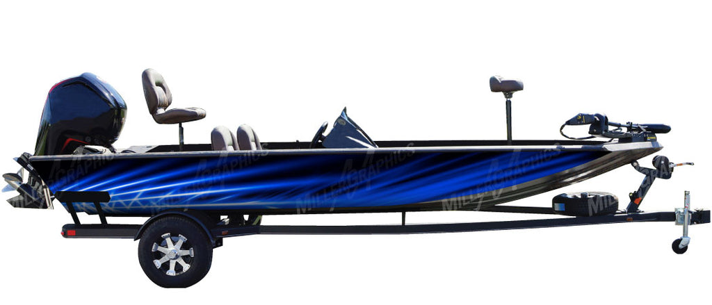 Flare (Blue) Boat Wrap Kit