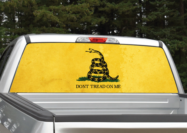 Gadsden Flag "Don't Tread On Me" Rear Window Decal
