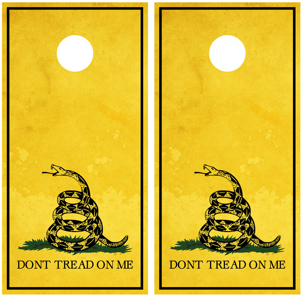 Gadsden Flag "Don't Tread On Me" Cornhole Wraps