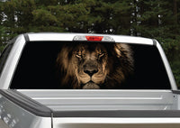 Lion Head Rear Window Decal