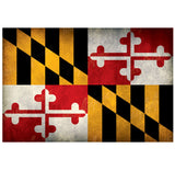 Maryland State Flag Distressed Grunge Decal