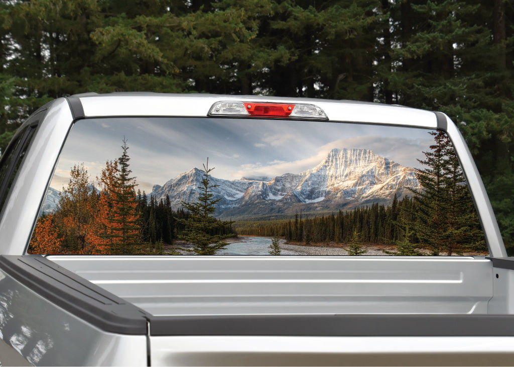 Mountain Scenery #6 River and Trees Rear Window Decal