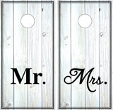 Mr and Mrs Distressed Wood (black and white)
