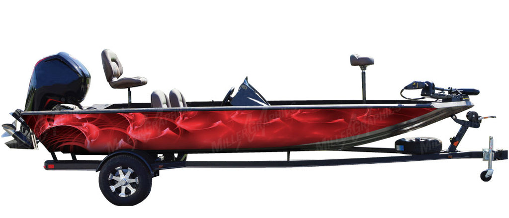 Ripple (Red) Boat Wrap Kit