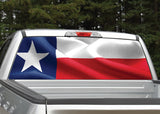 Texas Flag Waving Rear Window Decal