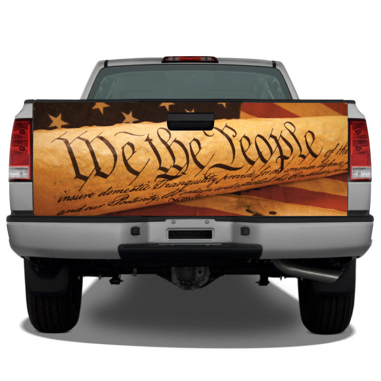 We The People American Flag Tailgate Wrap